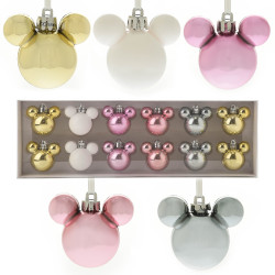 Disney Mickey Baubles Assorted Finishes Giftbox