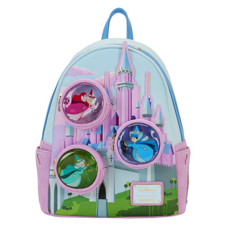 Loungefly Sleeping Beauty Stained Glass Castle Mini Backpack