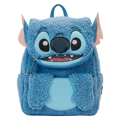 Loungefly Disney Stitch Plush Sherpa Cosplay Mini Backpack