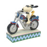 Jim Shore - Snoopy and Woodstock Riding a Motorcycle Figurine