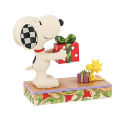 Jim Shore - Snoopy and Woodstock Giving Gifts Figurine