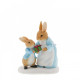 Peter Rabbit - Mrs. Rabbit Passing Peter Rabbit a Present Figurine