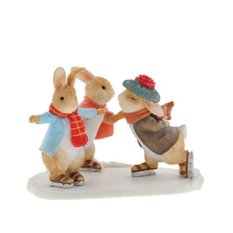 Peter Rabbit - Peter, Benjamin and Flopsy Skating Figurine