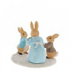 Peter Rabbit - Mrs. Rabbit with a Christmas Pudding Figurine