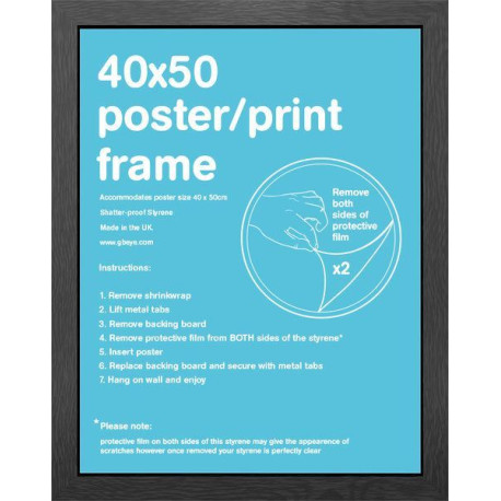 Frame 40x50cm Black MDF