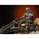Star Wars - Mandalorian on Speedbike - Statue Deluxe Art Scale 45cm