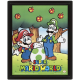Super Mario World - Mario & Luigi - 3D Poster Framed 26x20cm