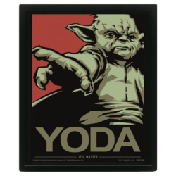 Star Wars - Yoda Jedi Master - 3D Poster Framed 26x20cm
