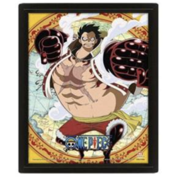 One Piece - Gear 4th - 3D Poster Framed 26x20cm