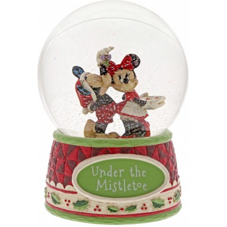 Disney Traditions - Under The Mistletoe (Mickey Mouse & Minnie Mouse Snowglobe)