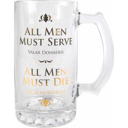 Game Of Thrones - Glass Tankard - Valar Morghulis