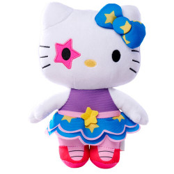 Hello Kitty Knuffel (Blauw Strikje), 20cm