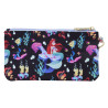 Loungefly The Little Mermaid 35th Anniversary Life is the Bubbles All-Over Print Nylon Zipper Pouch Wristlet