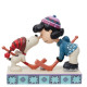 Jim Shore - Snoopy and Lucy Playing Hockey Figurine