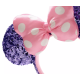 Walt Disney World Minnie Mouse Pink and Purple Sequin Ears Headband For Adults