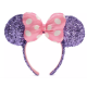 Walt Disney World Minnie Mouse Pink and Purple Sequin Ears Headband For Adults