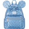 Loungefly Minnie Mouse Blue Hydrangea Colour Story Sequin Mini Backpack (Excl.)