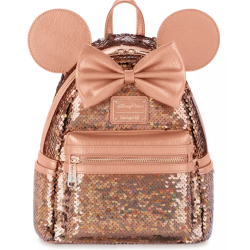 Loungefly Minnie Mouse Peach Punch Sequined Mini Backpack (Excl.)