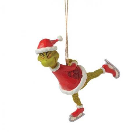 Jim Shore - The Grinch Ice Skating Hanging Ornament