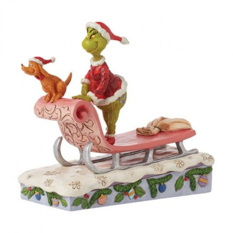 Jim Shore - The Grinch & Max on a Sled