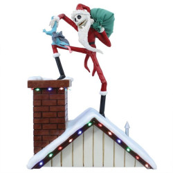 Disney Showcase - Santa Jack on Rooftop Figurine