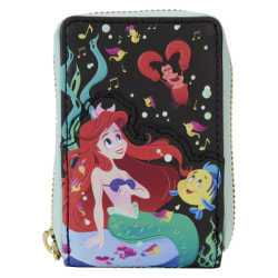 Loungefly The Little Mermaid 35th Anniversary Life Is The Bubbles Accordion Zip Around Wallet