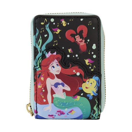 Loungefly The Little Mermaid 35th Anniversary Life Is The Bubbles Accordion Zip Around Wallet