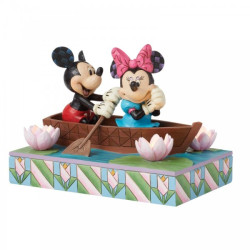 Pre-Order - Disney Traditions Row-mance is in the Air (Mickey & Minnie in a Rowboat Light-Up Figurine