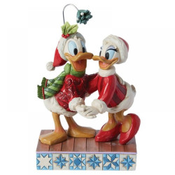 Disney Traditions - Donald Duck and Daisy Duck Mistletoe Christmas Figurine