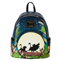 Loungefly The Lion King - 30th Anniversary Hakuna Matata Silhouette Light Up Glow in the Dark Mini Backpack