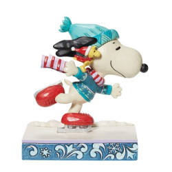 Jim Shore - Snoopy and Woodstock Skating Figurine