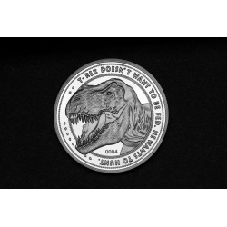Jurassic Park Collectable Coin 25th Anniversary T-Rex Silver Edition