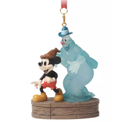 Disney Mickey Mouse and Ghost Sketchbook Halloween Light-Up Ornament, Lonesome Ghosts