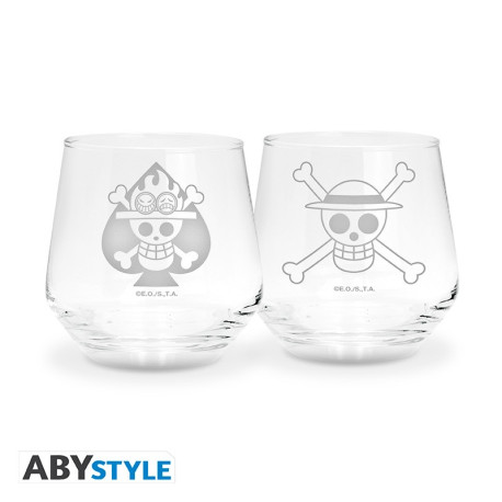 One Piece - 2 Glass Set - Luffy & Ace