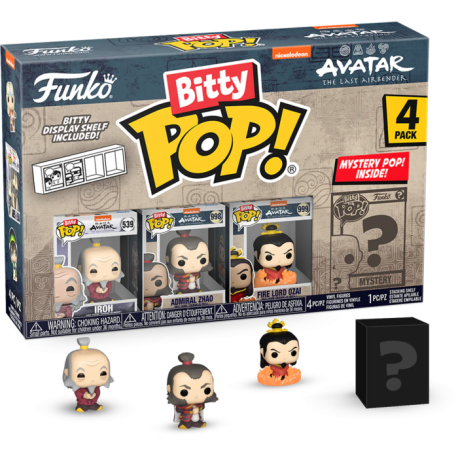 Avatar: The Last Airbender - Iroh, Admiral Zhao, Fire Lord Ozai & Mystery Bitty Series 03 Pop! Vinyl Figure 4-Pack