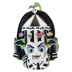 Loungefly Beetlejuice - Carousel Hat Cosplay Light Up 10" Faux Leather Mini Backpack