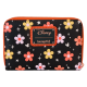 Loungefly Disney - Mickey & Minnie Floral Ghost Glow in the Dark 4" Faux Leather Zip-Around Wallet