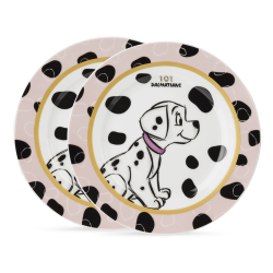 Disney - 101 Dalmatians - Set of Plates (2) Pink 19cm