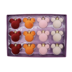 Disney Mini Ear Baubles 12 pcs Velvet Giftset