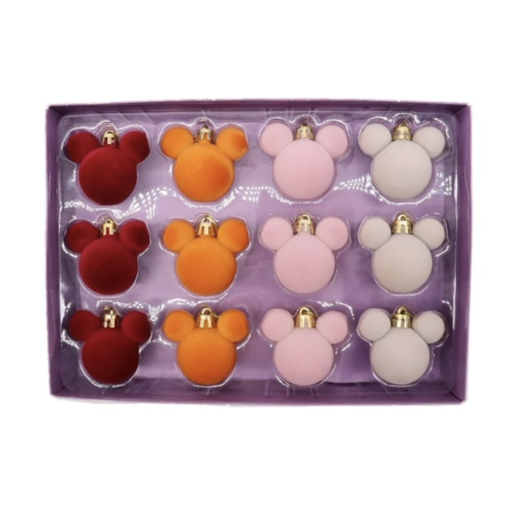 Disney Mini Ear Baubles 12 pcs Velvet Giftset