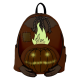 Loungefly Trick 'R Treat - Flaming Pumpkin Head Sam Glow in the Dark Light Up 10" Faux Leather Mini Backpack