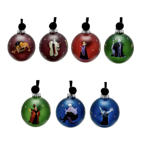 Disney Giftset met 7 Kerstballen - Villains