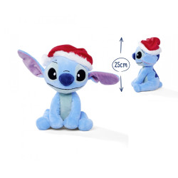 Disney - Stitch met Kerstmuts Knuffel (25cm)