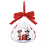 Disney Mickey Mouse and Minnie Mouse Festive Glass Droplet Ornament