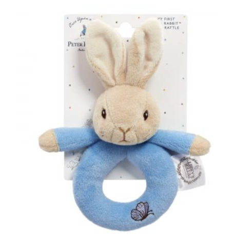 Peter Rabbit Plush Ring Rattle (Blue)