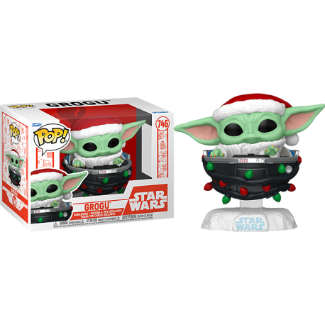 Funko Pop 746 Grogu with Santa Hat in Pram (Holiday) , The Mandalorian