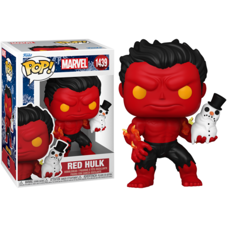 Funko Pop 1439 Red Hulk with Snowman (Holiday), Marvel