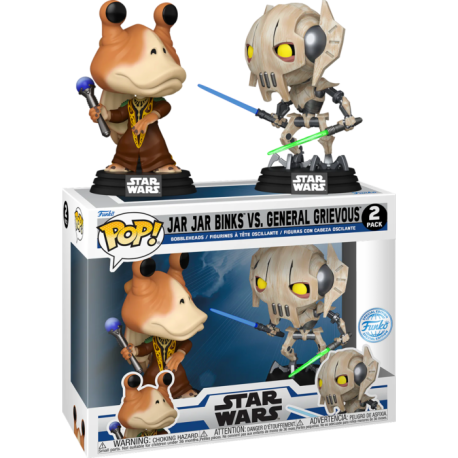 Funko Pop 2-Pack Jar Jar Binks vs. General Grievous (Special Edition), Star Wars