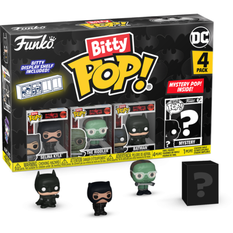 Batman - The Batman, Selina Kyle, The Riddler & Mystery Series 02 Bitty Pop! Vinyl Figure 4-Pack