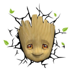 Marvel 3D LED Light Baby Groot Face 3D